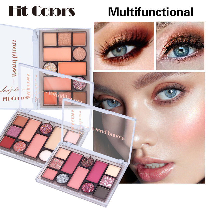 12-Color Face Makeup Palette for Blush Eyeshadow Brows
