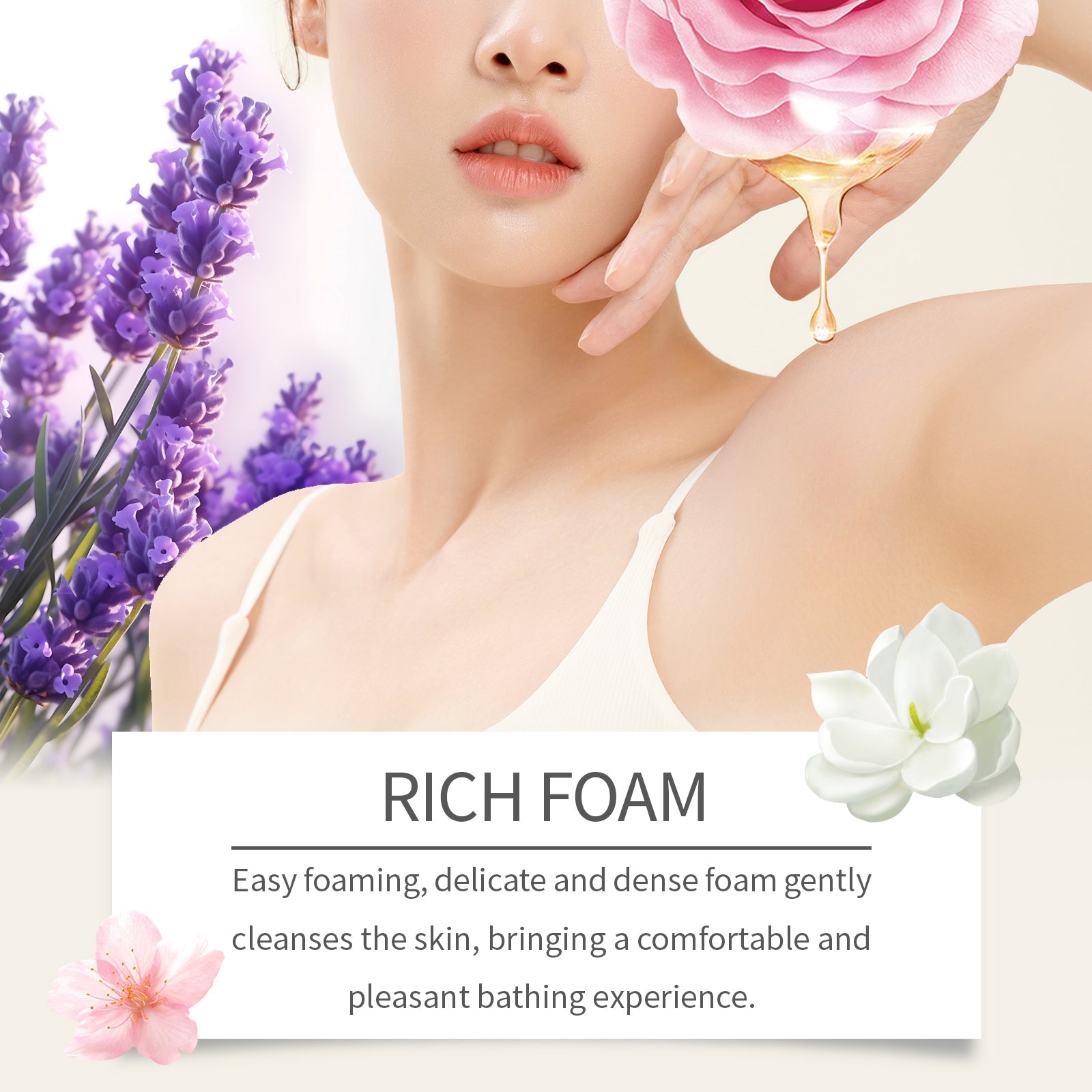 Lavender Shower Gel for Hydrating Skin Care Body Wash