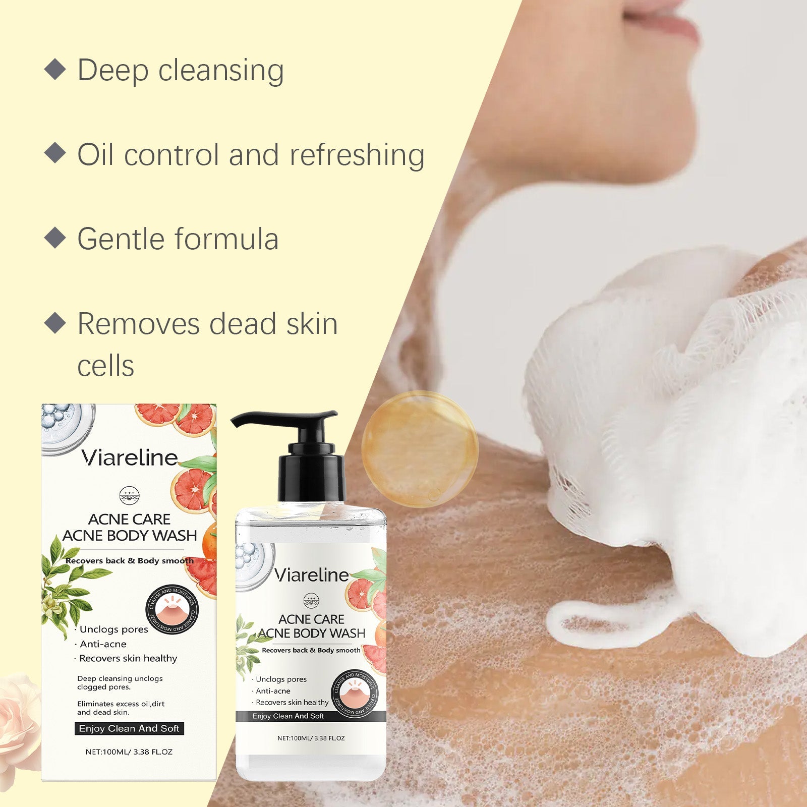 Soothing Shower Gel for Hydrating Skin Repair Care