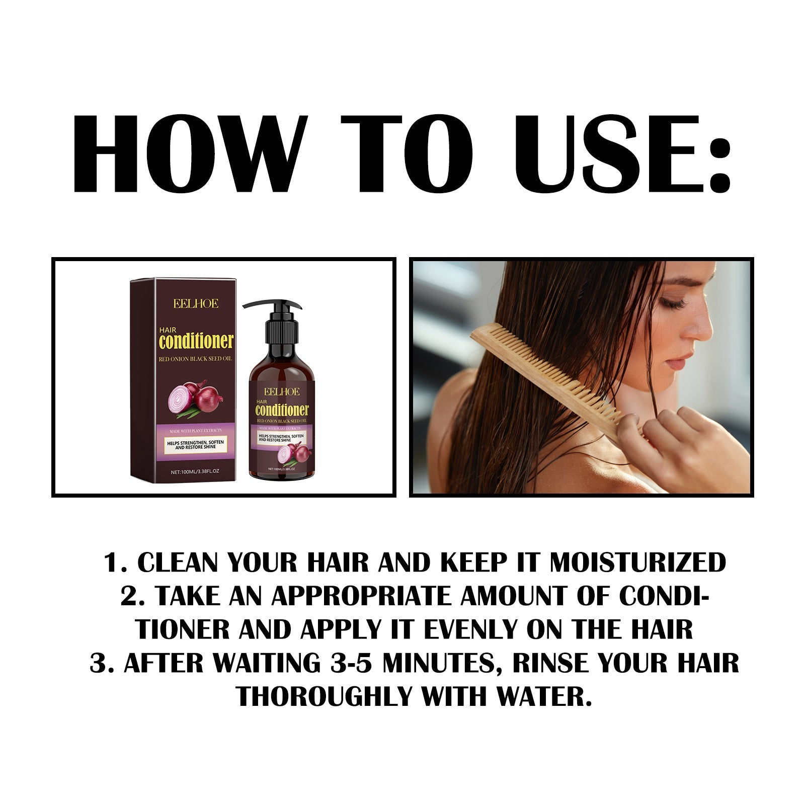 Red Onion Black Seed Oil Hair Conditioner for Shine Care