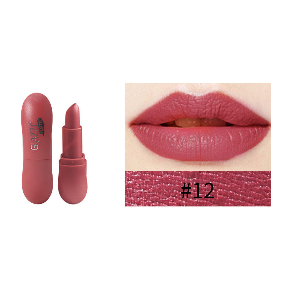 12-Color Matte Lipstick Palette for Long-Lasting Waterproof Makeup