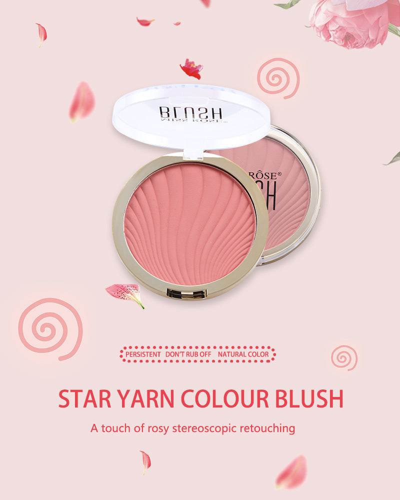 6-Color Matte Highlighter Blush Palette for Natural Glow Makeup