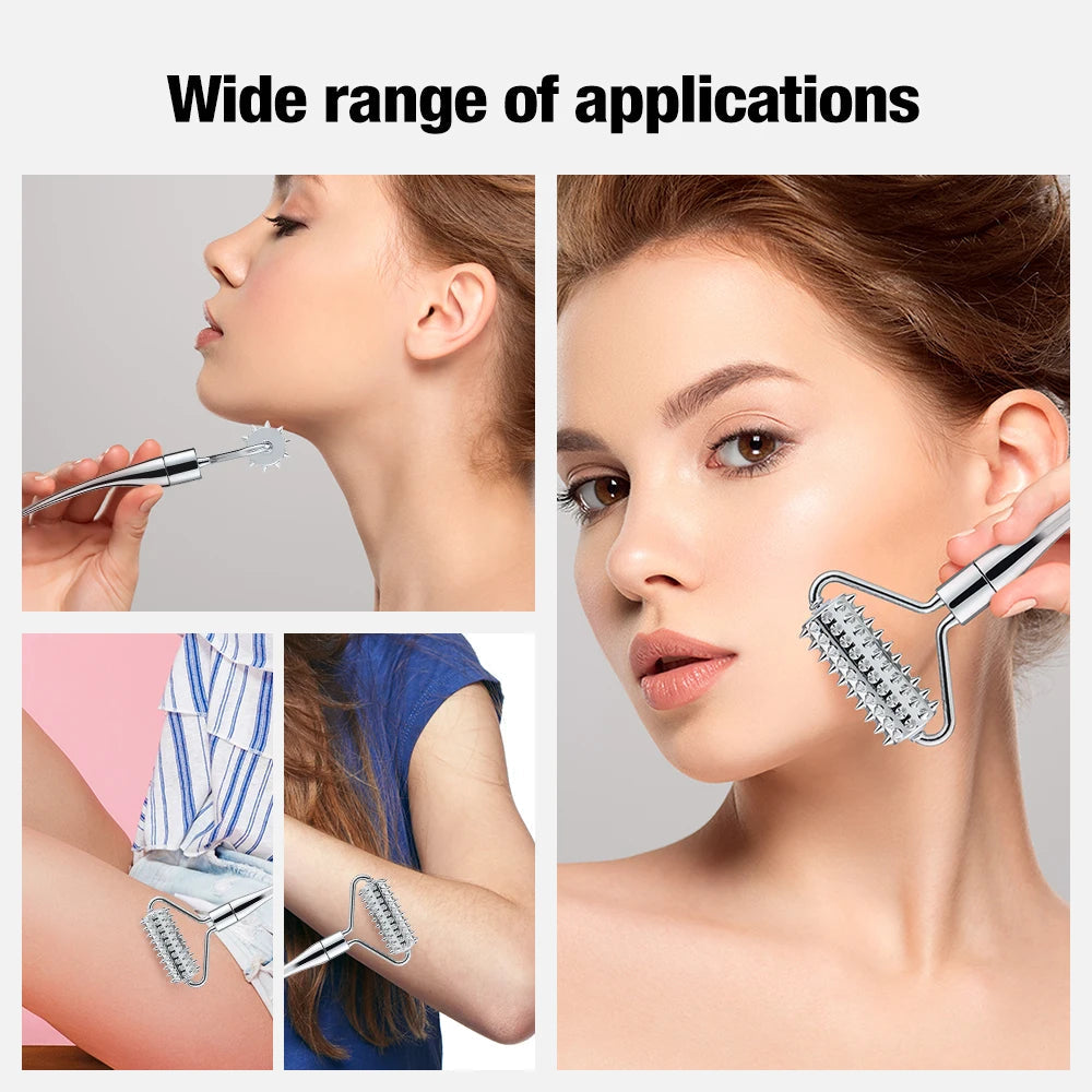 Stainless Steel Facial Roller Massage Tool for Skin Care