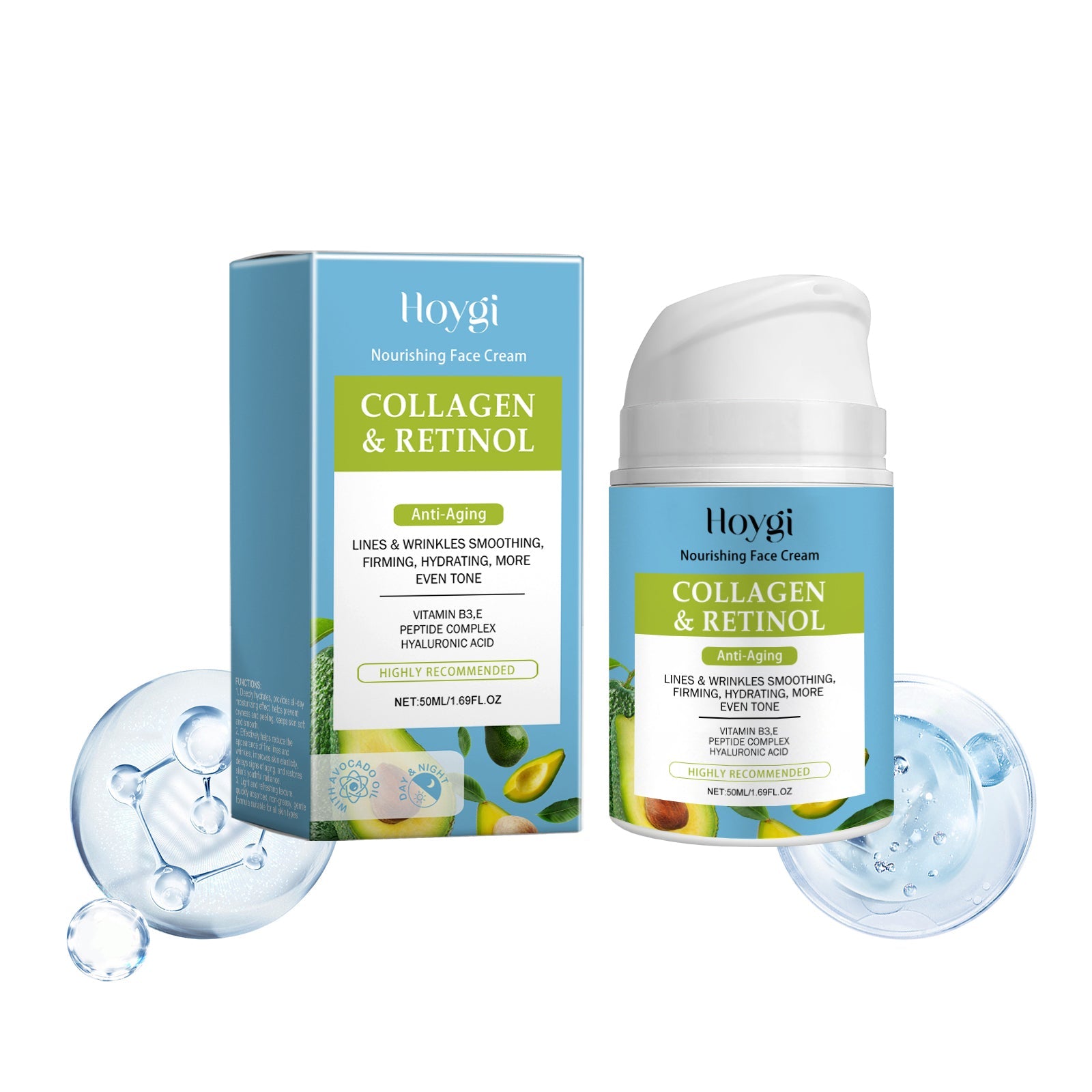 Collagen Facial Moisturizer for Hydrating Anti-Aging Skin Care Cream