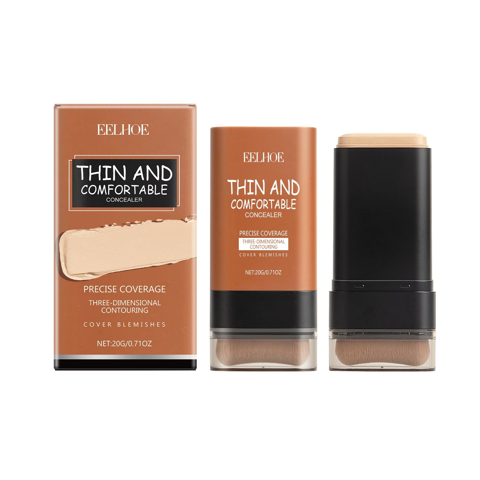 Lightweight Concealer Stick Foundation for Natural Hydrating Makeup Finish