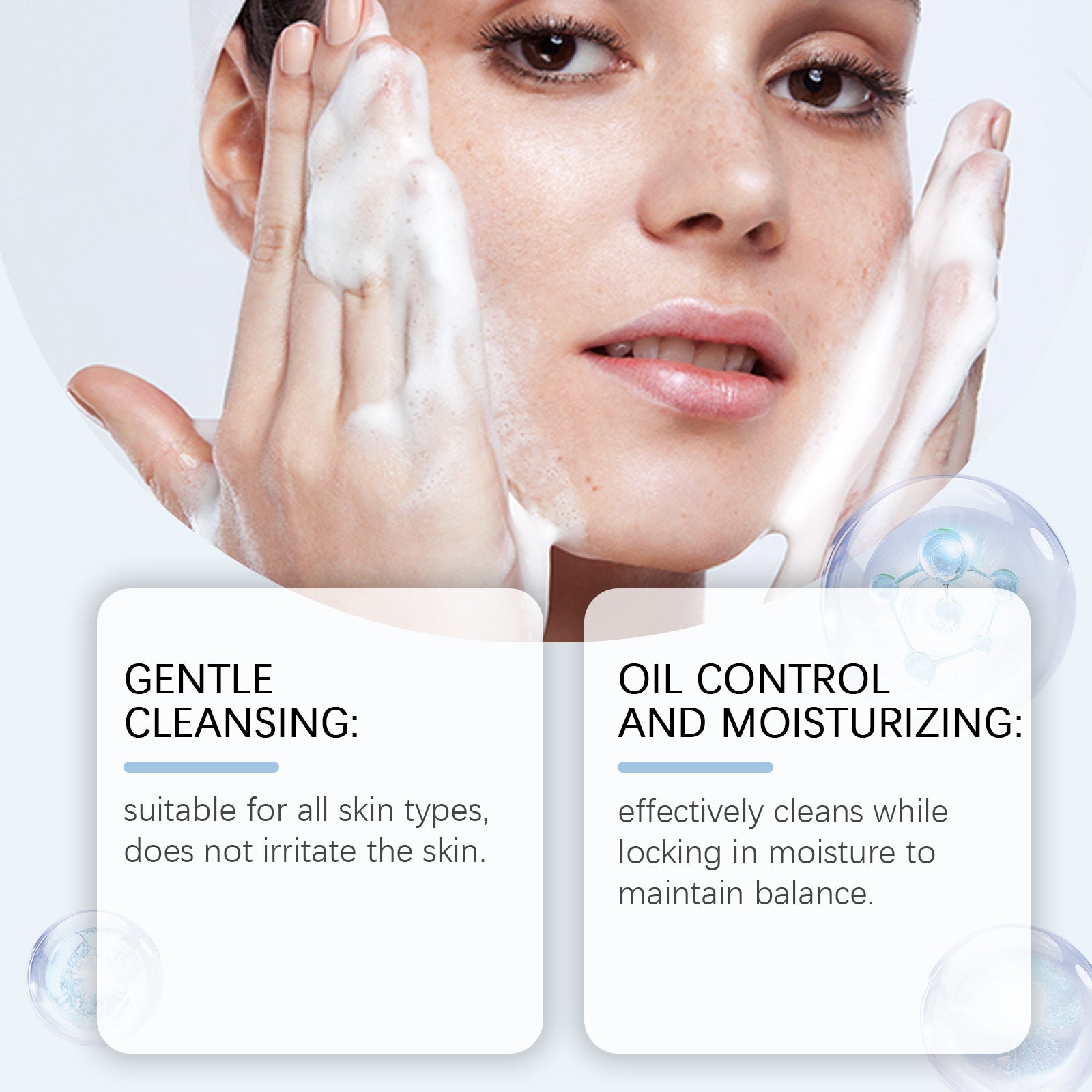 Amino Acid Facial Cleanser for Gentle Hydrating Pore Care