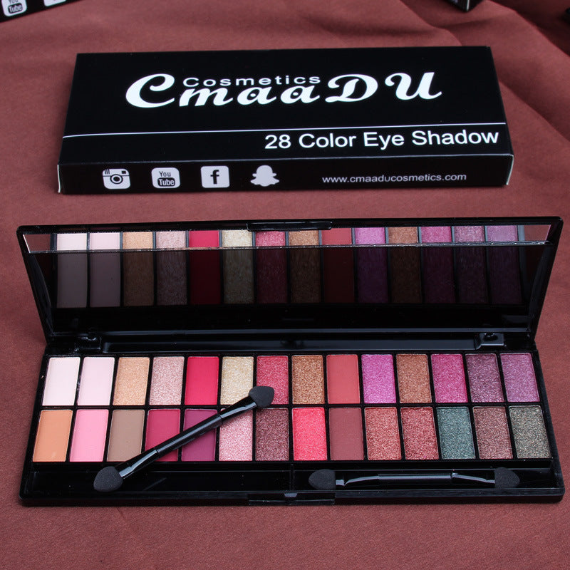 28 Color Eyeshadow Palette Beginners Makeup Matte Pearlescent