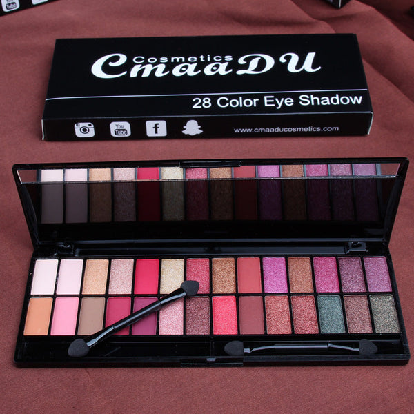 28 Color Eyeshadow Palette Beginners Makeup Matte Pearlescent