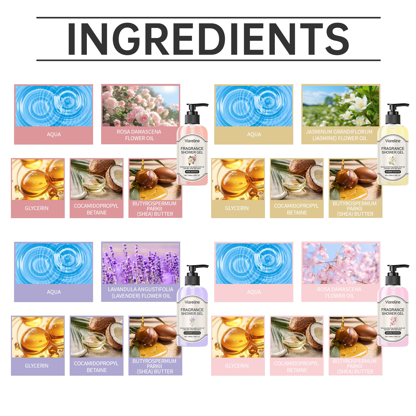 Lavender Shower Gel for Hydrating Skin Care Body Wash