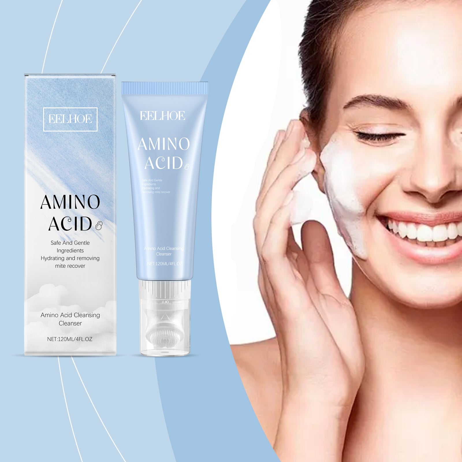 Amino Acid Facial Cleanser for Gentle Hydrating Pore Care