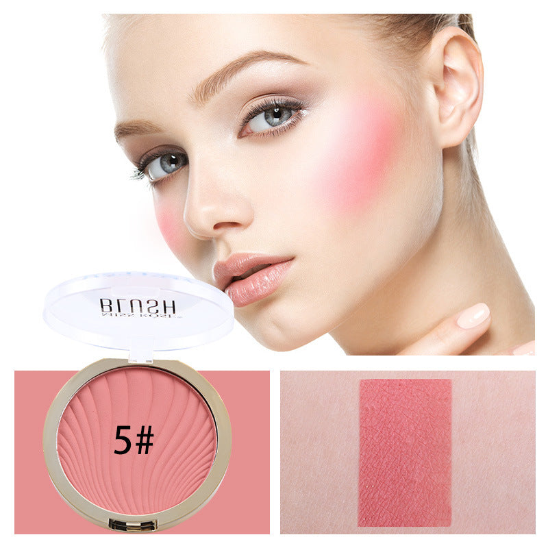 6-Color Matte Highlighter Blush Palette for Natural Glow Makeup