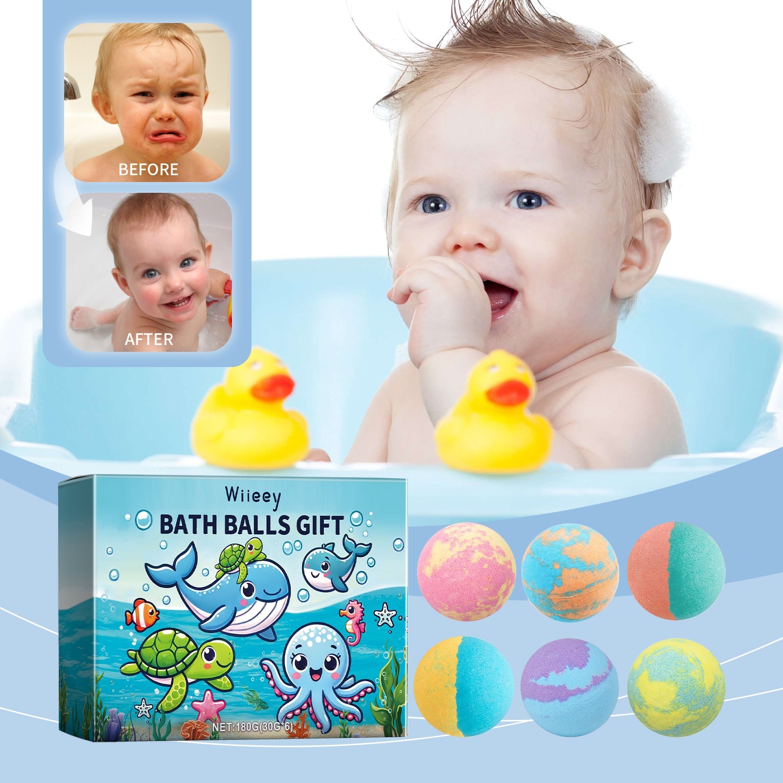 Fragrant Bubble Shower Ball for Gentle Skin Cleansing Care