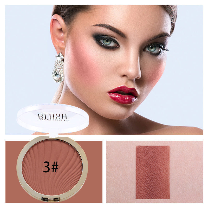 6-Color Matte Highlighter Blush Palette for Natural Glow Makeup