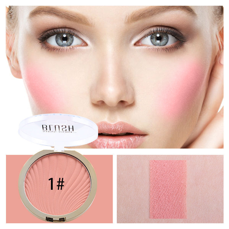 6-Color Matte Highlighter Blush Palette for Natural Glow Makeup