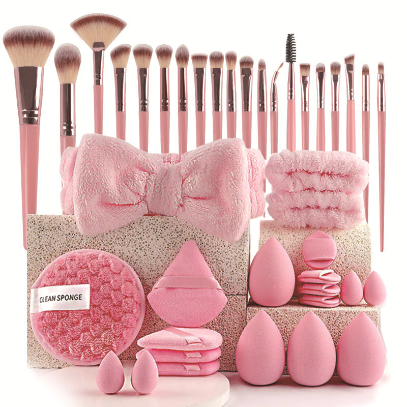 20–40 Piece Makeup Brush & Beauty Tool Set for Complete Kit