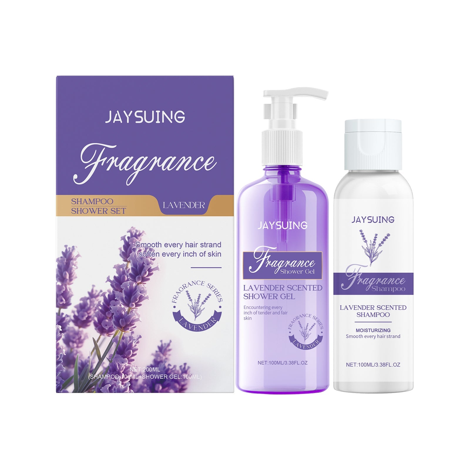 Lavender Shampoo & Shower Set for Gentle Skin Care