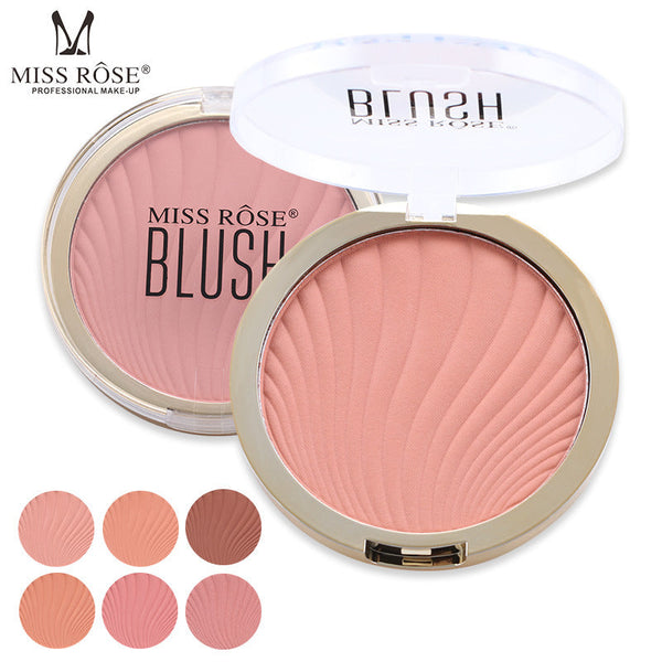 6-Color Matte Highlighter Blush Palette for Natural Glow Makeup
