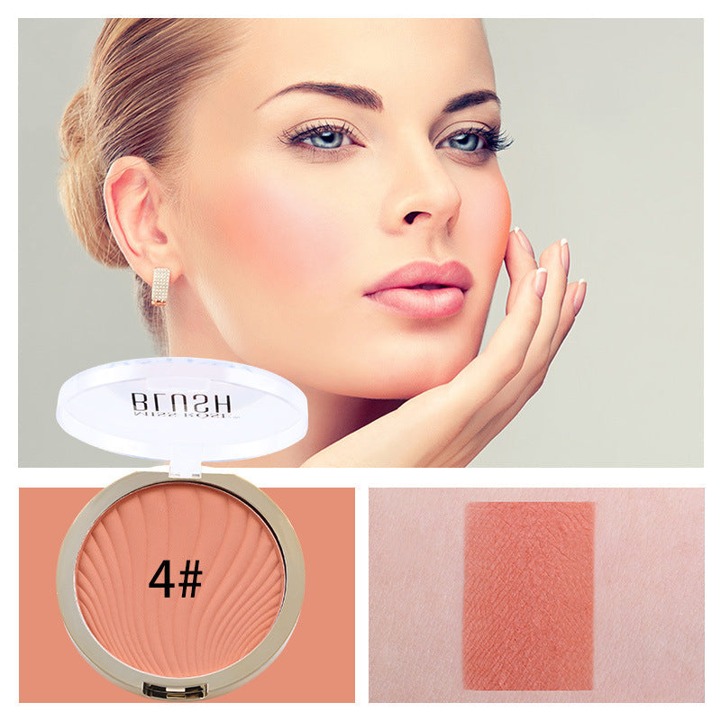 6-Color Matte Highlighter Blush Palette for Natural Glow Makeup