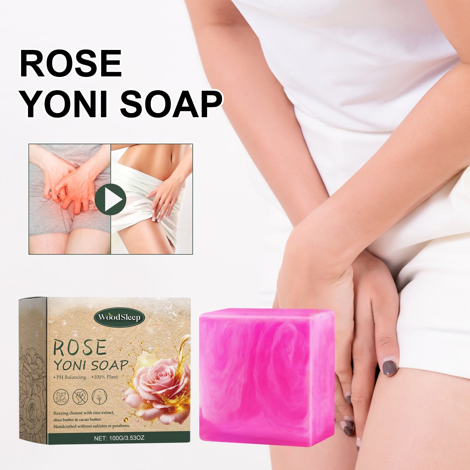 Rose Scented Soap for Gentle Body Cleansing Skin Care