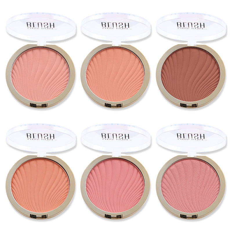 6-Color Matte Highlighter Blush Palette for Natural Glow Makeup