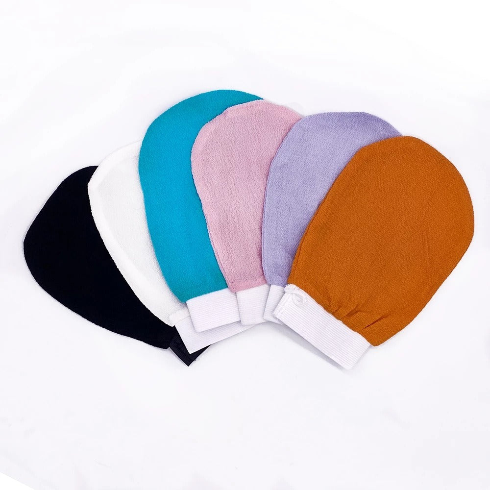 Silk-Like Exfoliating Shower Scrub Gloves for Gentle Skin Care