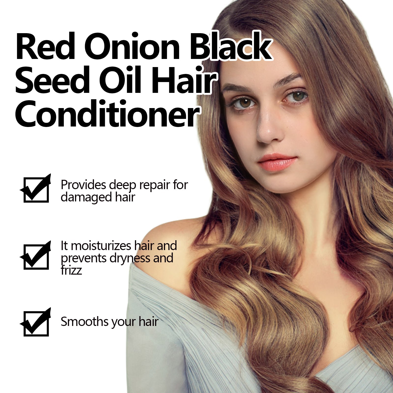 Red Onion Black Seed Oil Hair Conditioner for Shine Care
