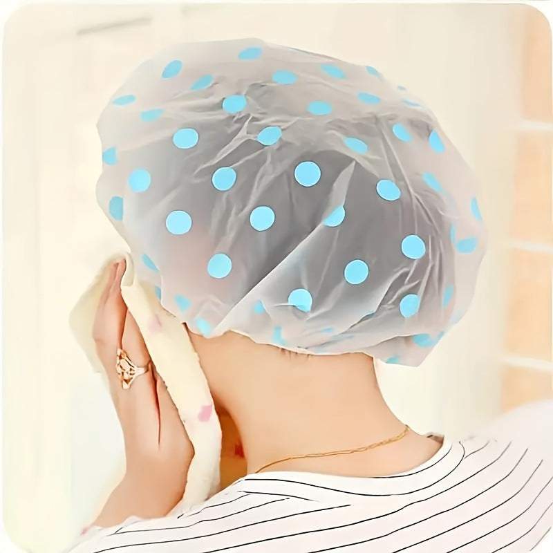Thick Waterproof Shower Cap for Bath and Hair Protection