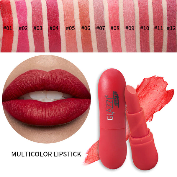 12-Color Matte Lipstick Palette for Long-Lasting Waterproof Makeup