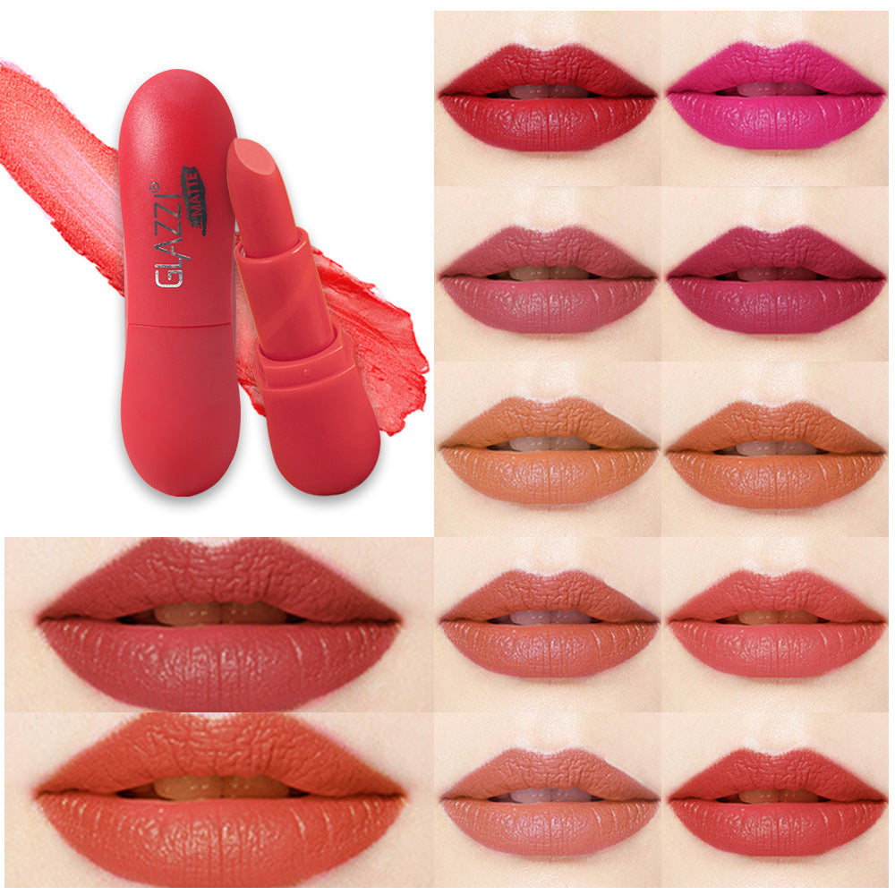 12-Color Matte Lipstick Palette for Long-Lasting Waterproof Makeup