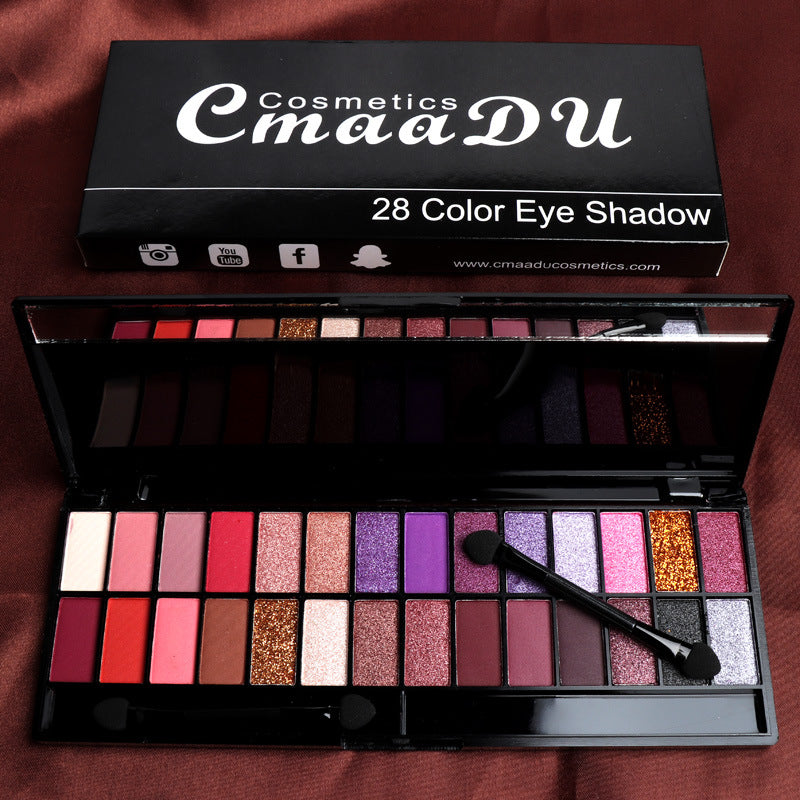 28 Color Eyeshadow Palette Beginners Makeup Matte Pearlescent