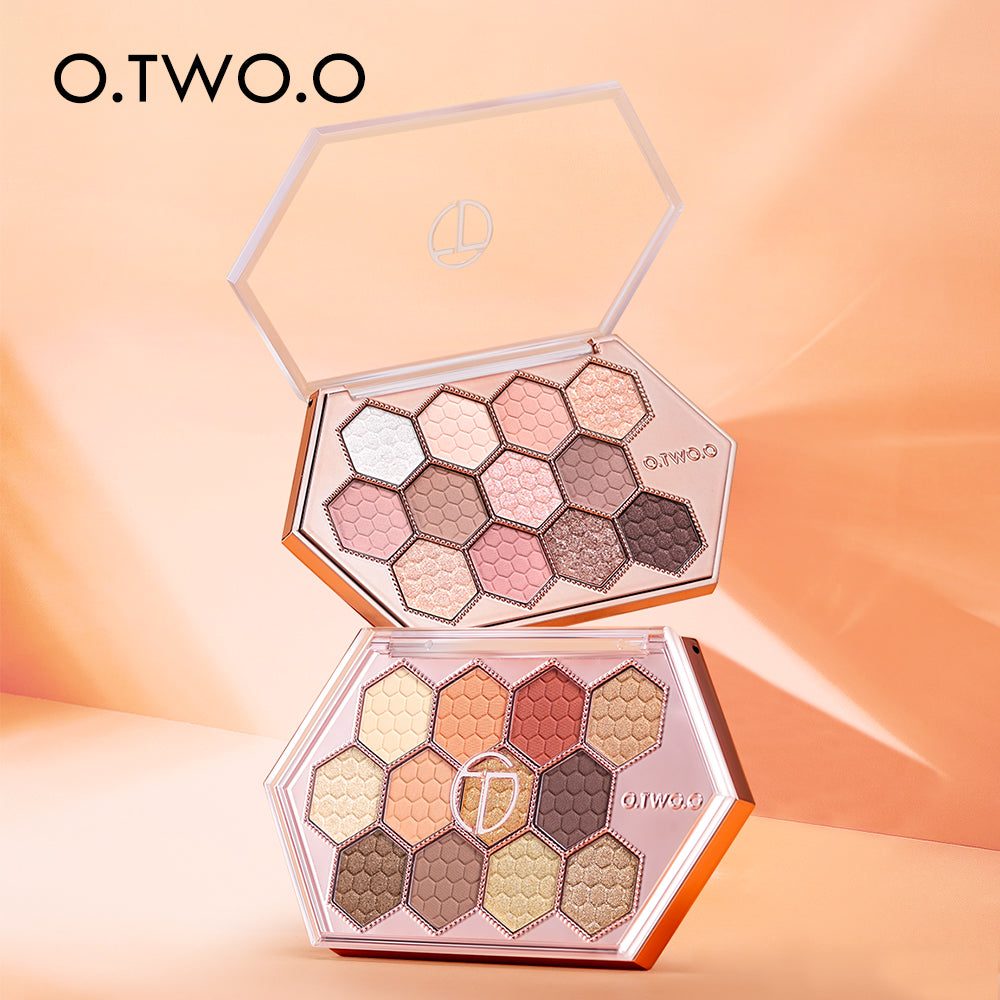Honeycomb Hexagonal 12-Color Eyeshadow Palette for Natural Makeup