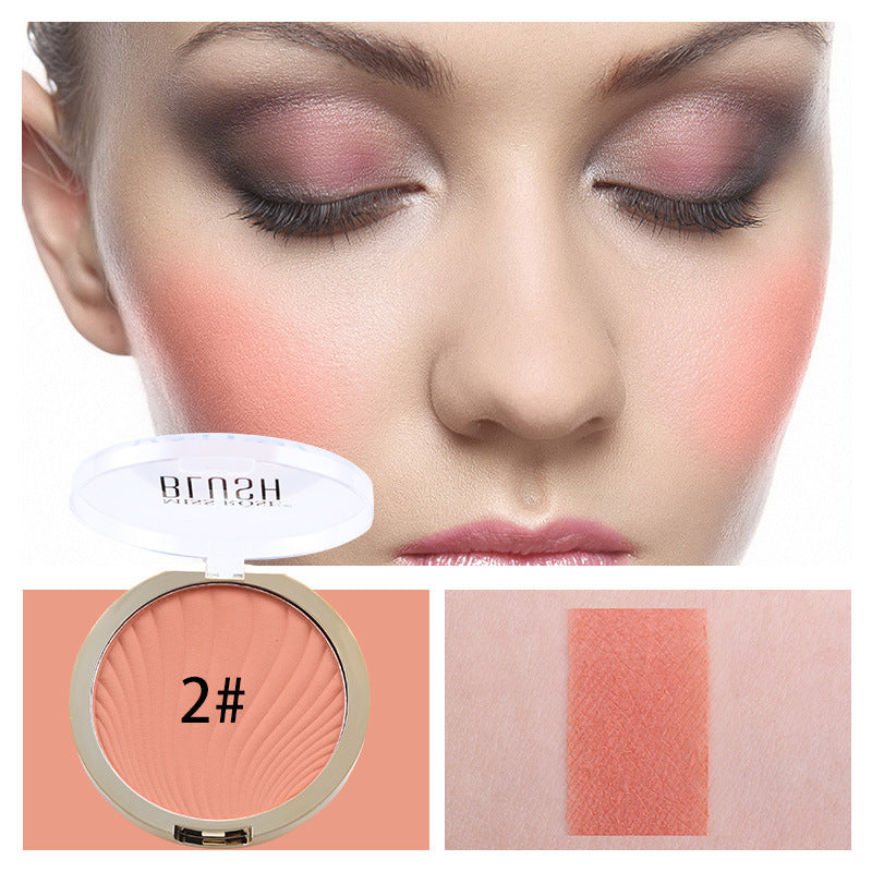 6-Color Matte Highlighter Blush Palette for Natural Glow Makeup