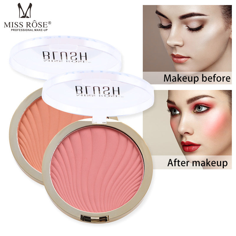 6-Color Matte Highlighter Blush Palette for Natural Glow Makeup