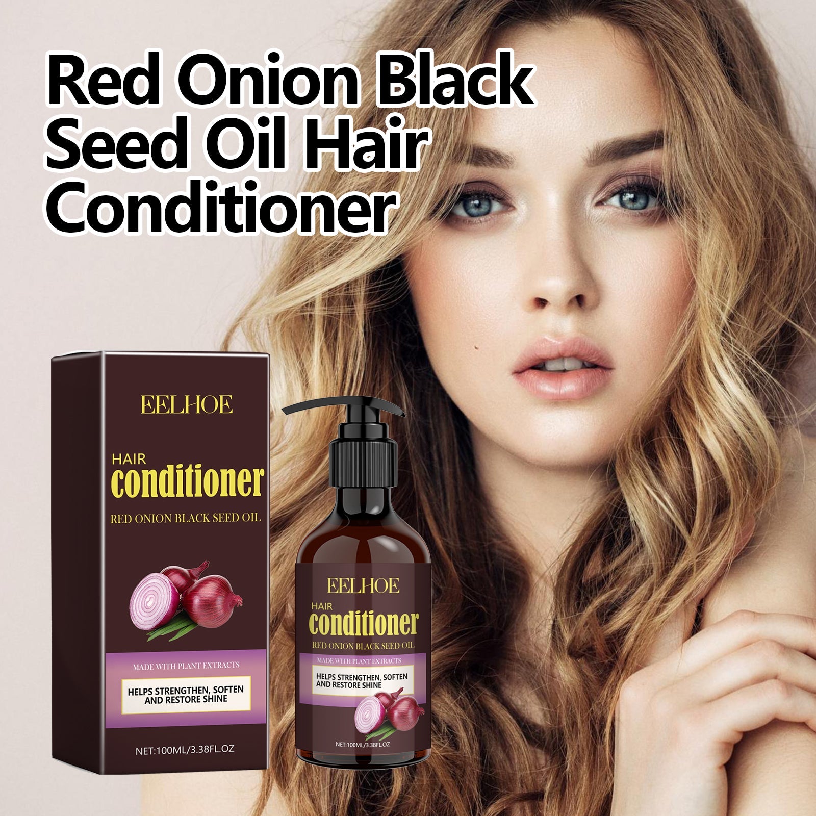Red Onion Black Seed Oil Hair Conditioner for Shine Care