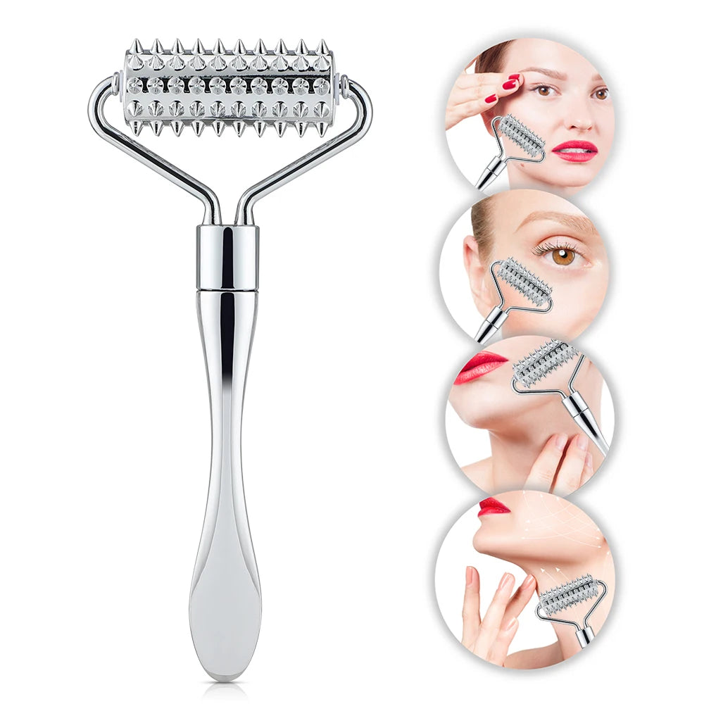 Stainless Steel Facial Roller Massage Tool for Skin Care