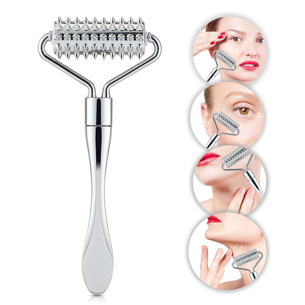 Stainless Steel Facial Roller Massage Tool for Skin Care