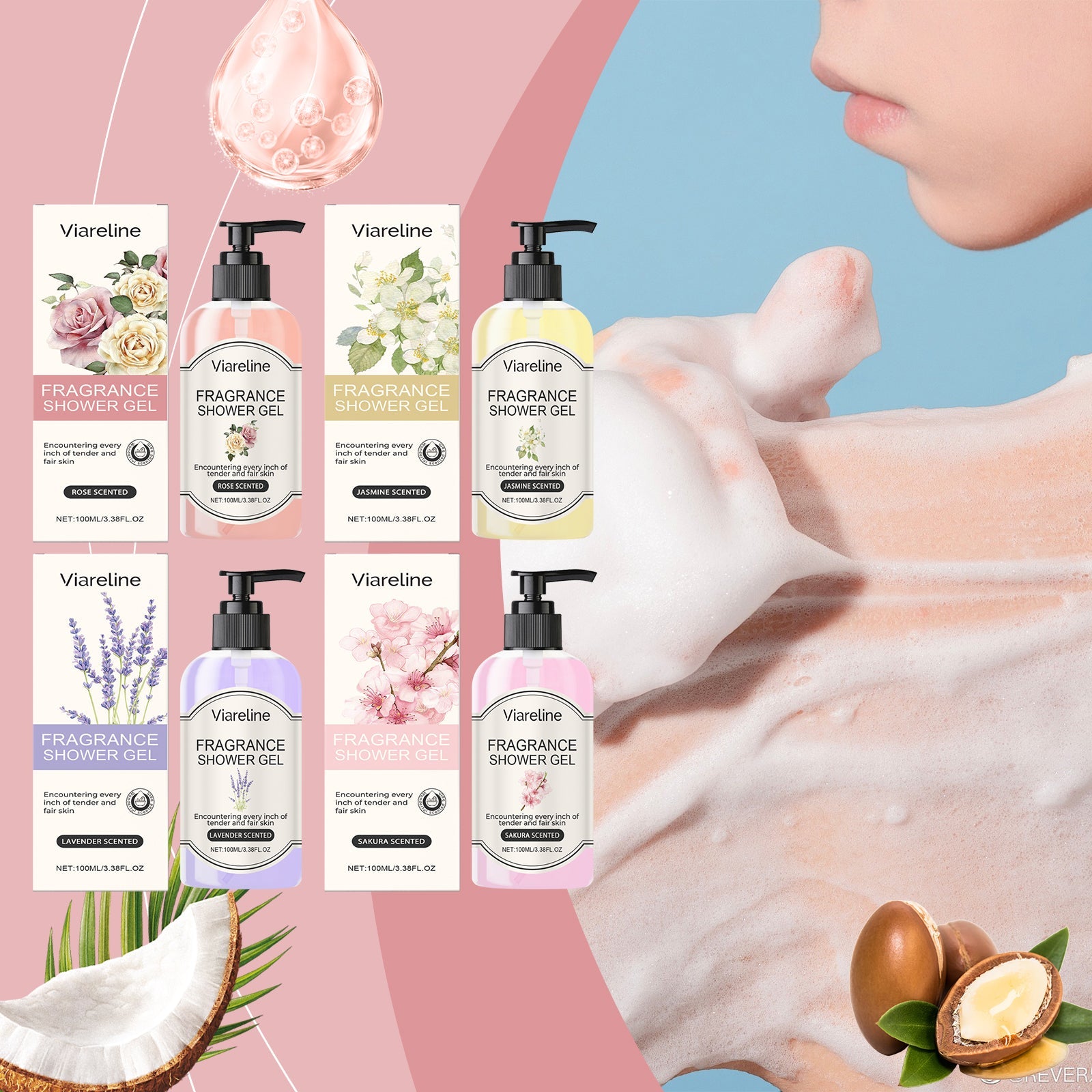 Lavender Shower Gel for Hydrating Skin Care Body Wash