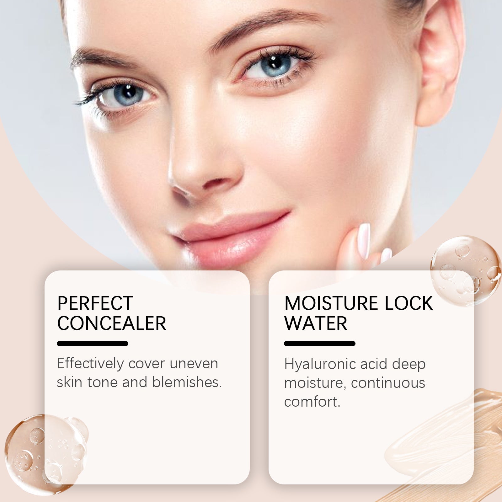 Lightweight Concealer Stick Foundation for Natural Hydrating Makeup Finish