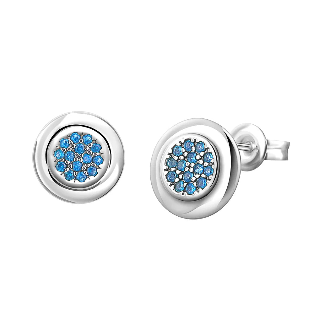 925 Sterling Silver Heart Shaped Zircon Earrings | Charming Girls Jewelry Gift