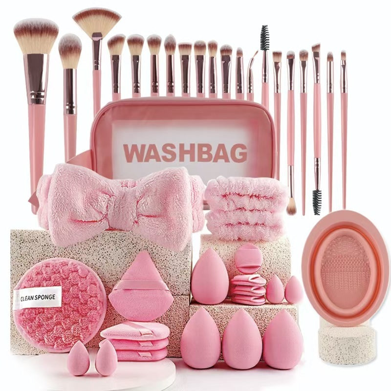 20–40 Piece Makeup Brush & Beauty Tool Set for Complete Kit