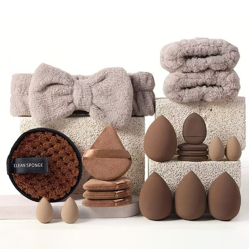20–40 Piece Makeup Brush & Beauty Tool Set for Complete Kit